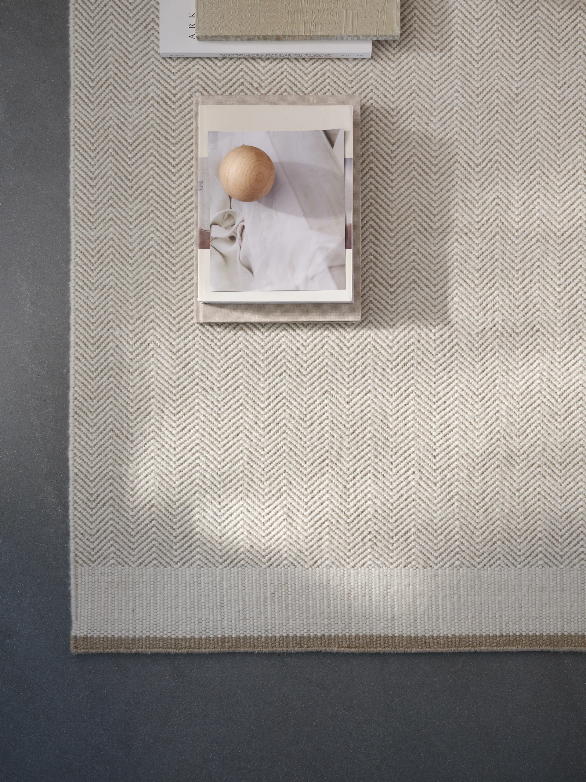 Stratum Echo wollen vloerkleed, White, 140x200 cm Linie Design