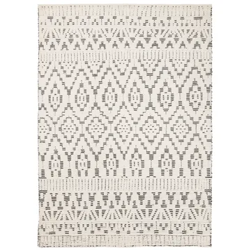 Zelbio wollen vloerkleed 140x200 cm - White-black - Linie Design