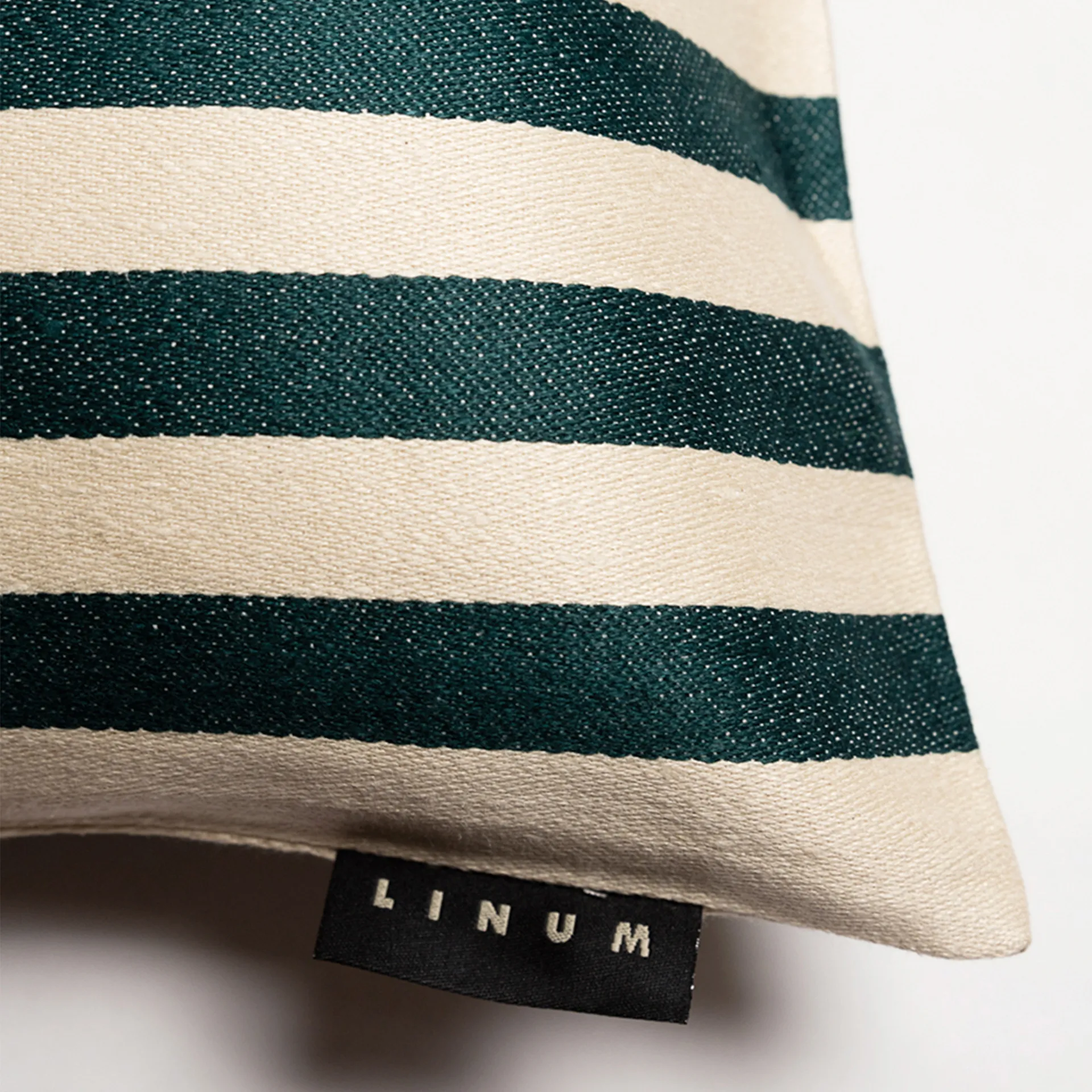 Amalfi kussenhoes 35x50 cm, Diep smaragdgroen Linum