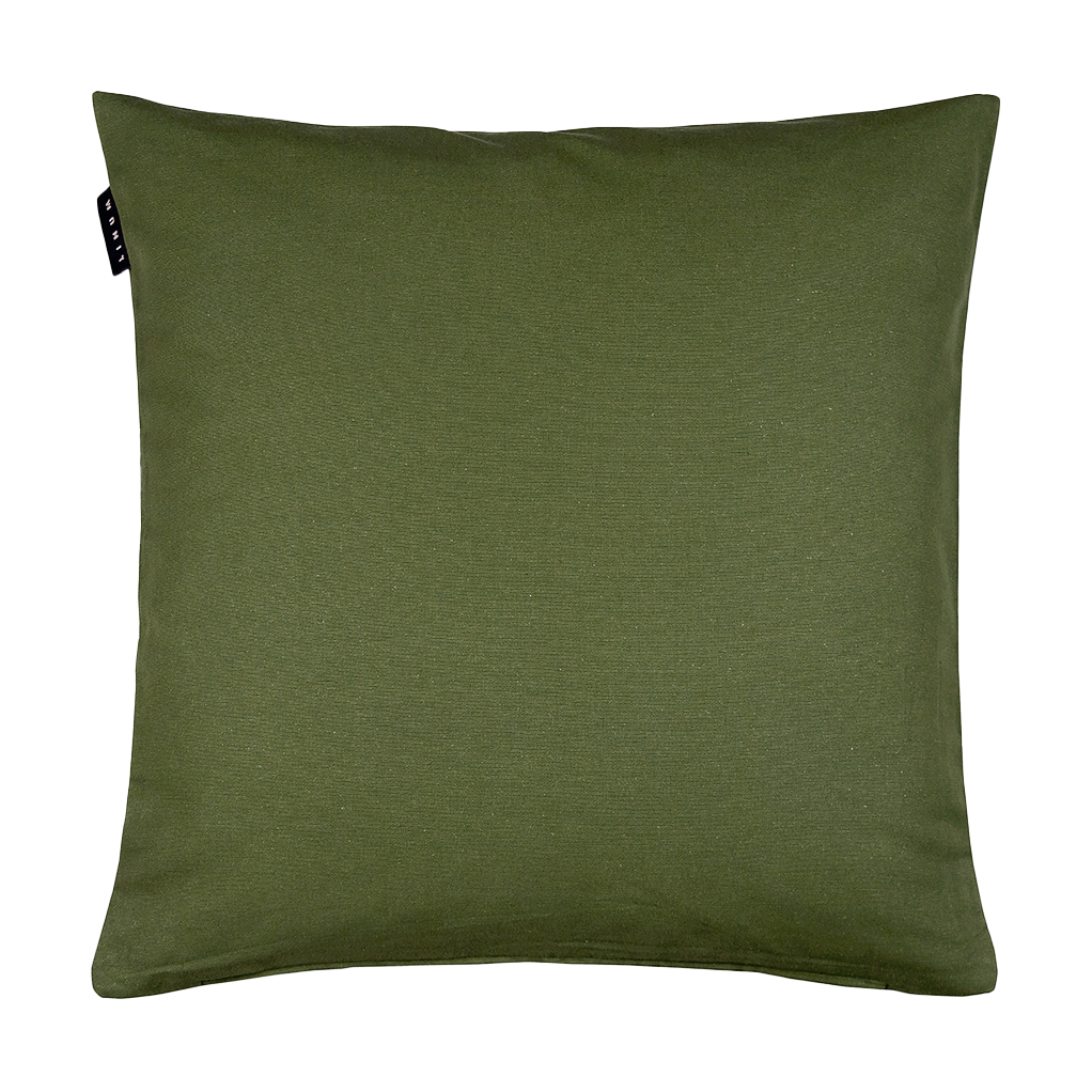 Linum Annabell kussenhoes 50x50 cm Donker olijfgroen