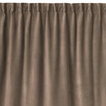 Paolo gordijn met plooirand - Molbruin - Linum