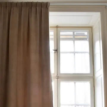 Paolo gordijn met plooirand - Molbruin - Linum