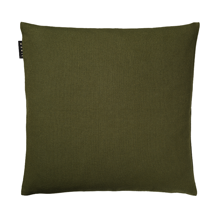 Linum Pepper kussensloop 40x40 cm Donker olijfgroen