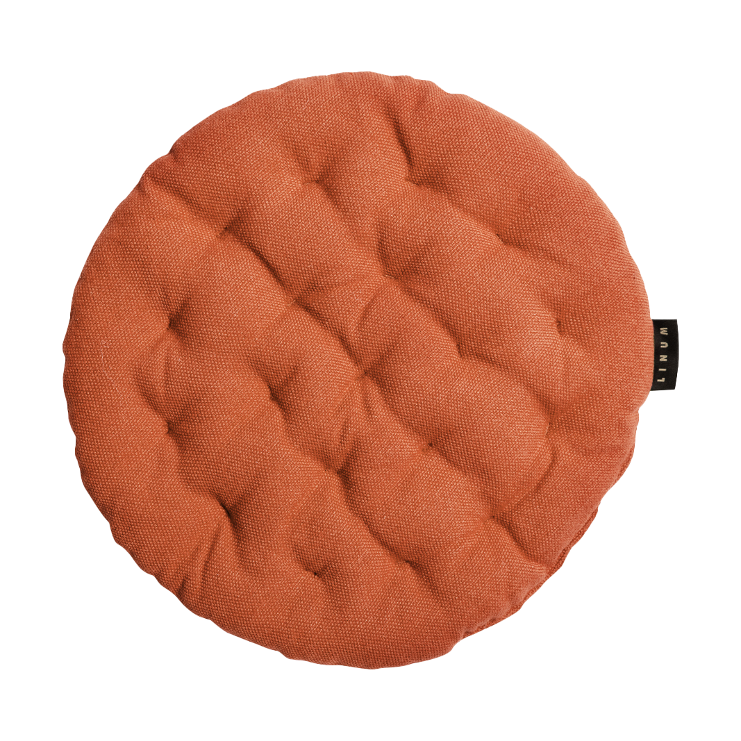 Linum Pepper stoelkussen o37 cm Roestoranje | Scandinavisch Interieur | Stoelkussens | Oranje