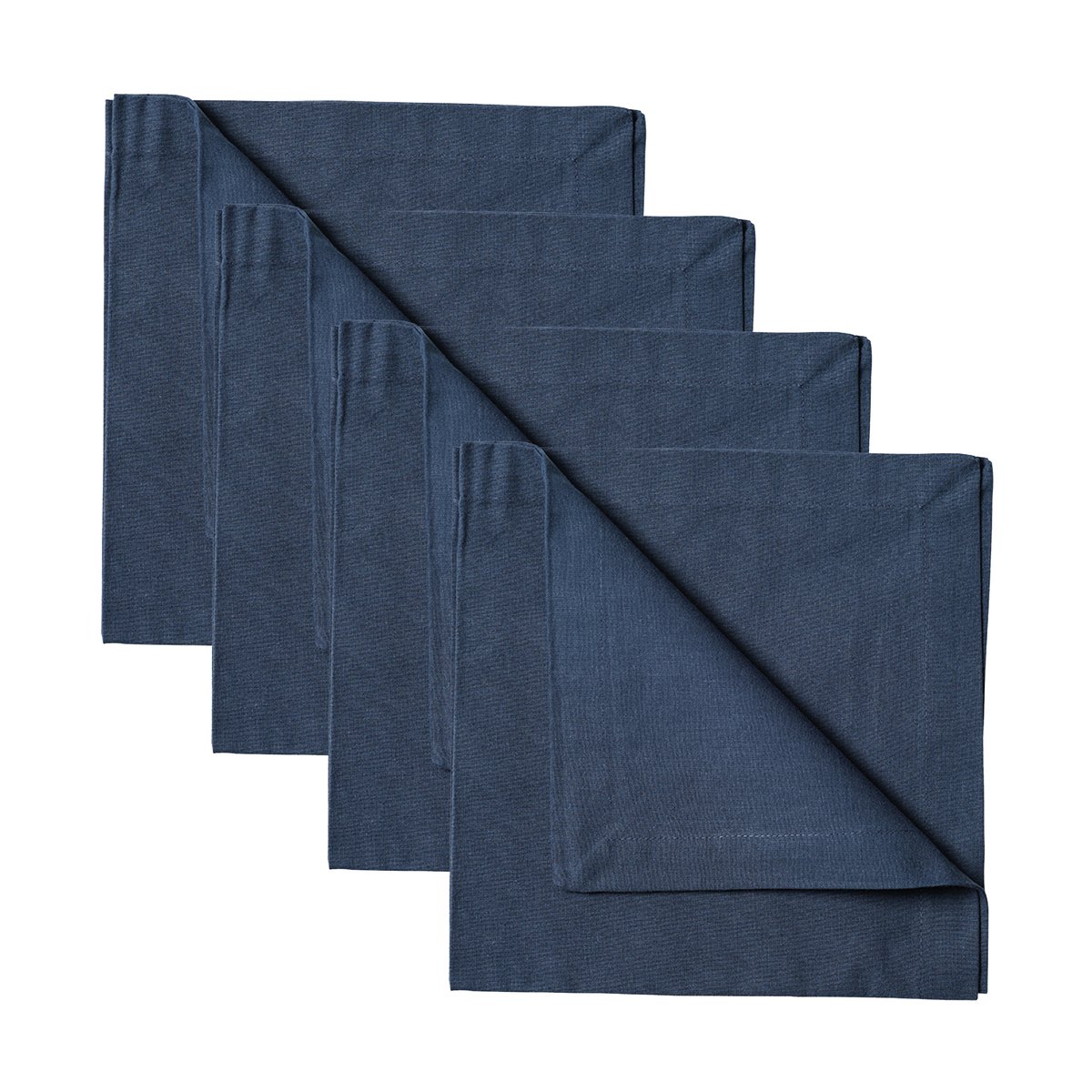 Linum Robert servet 4-pack Indigoblauw | Scandinavisch Interieur | Linnen & katoenen servetten | Blauw