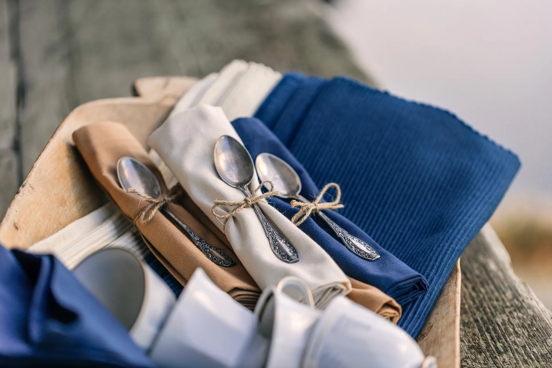 Robert servet 4-pack, Indigoblauw Linum