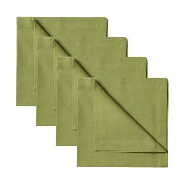 Robert servet 4-pack - Mosgroen - Linum