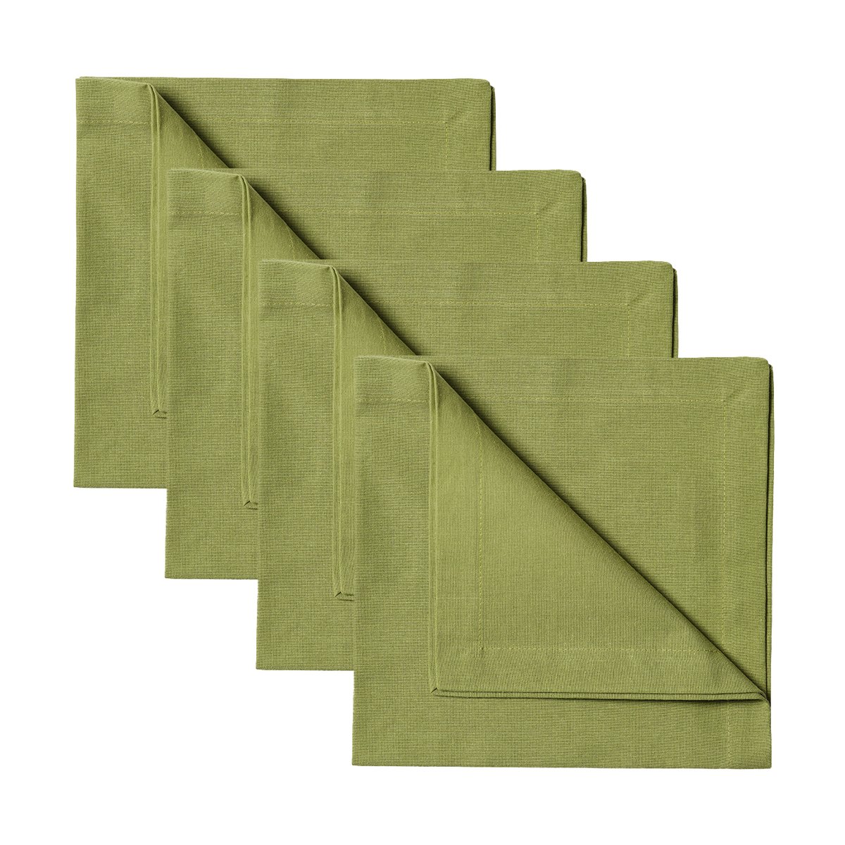 Linum Robert servet 4-pack Mosgroen | Scandinavisch Interieur | Linnen & katoenen servetten | Groen