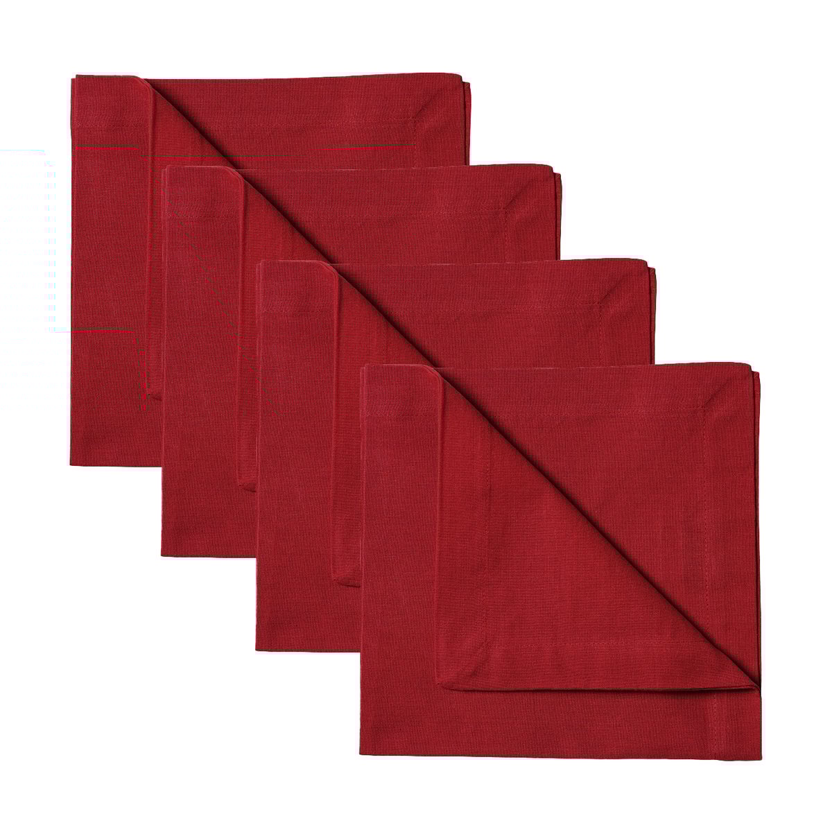 Linum Robert servet 4-pack Rood | Scandinavisch Interieur | Linnen & katoenen servetten | Rood