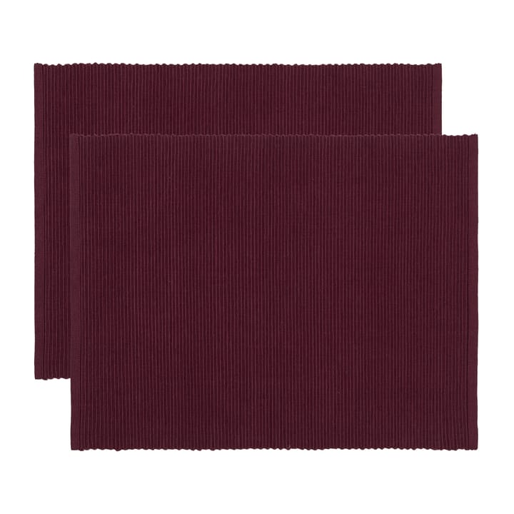 Uni placemat 35x46 cm 2-pack - Bordeauxrood - Linum