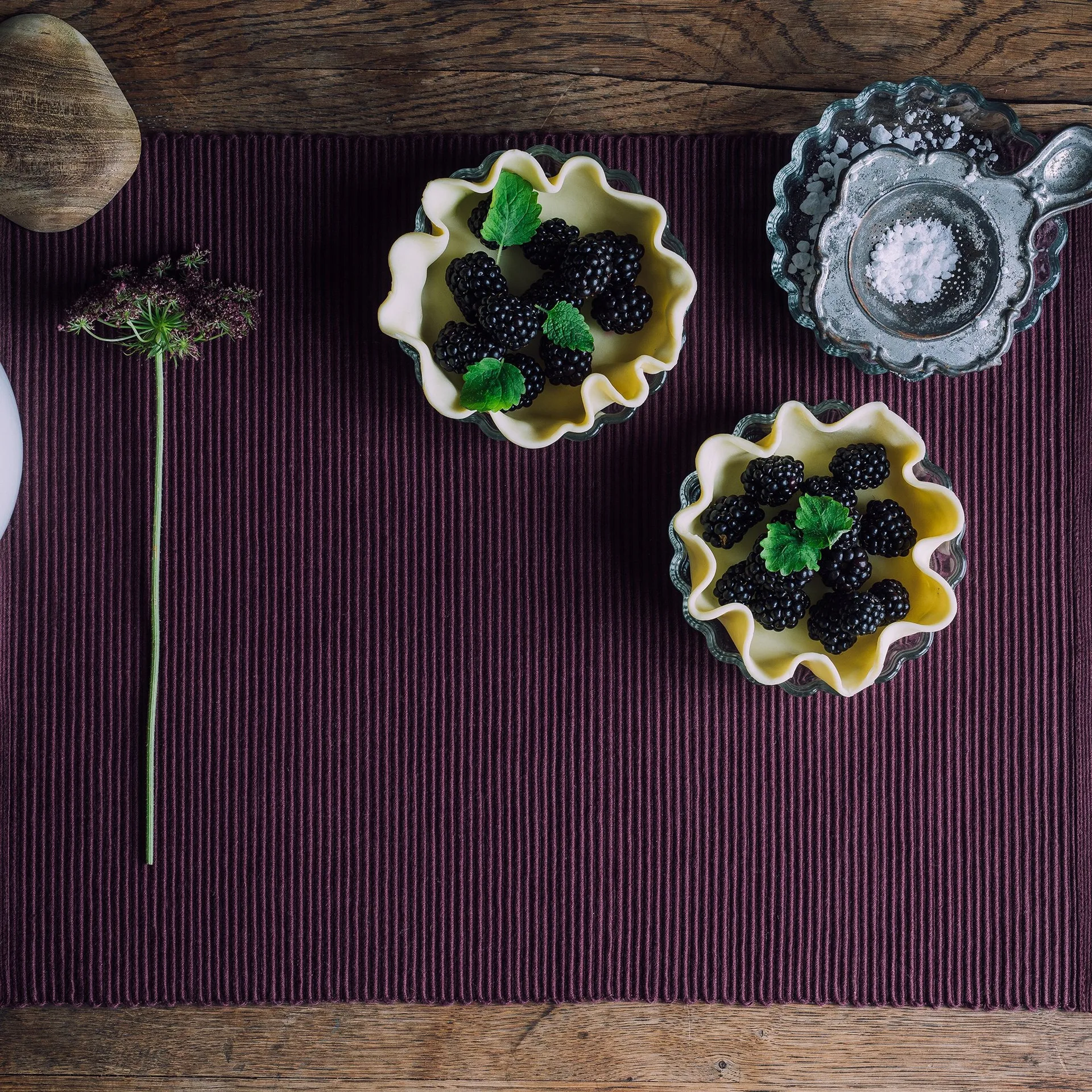 Uni placemat 35x46 cm 2-pack, Bordeauxrood Linum