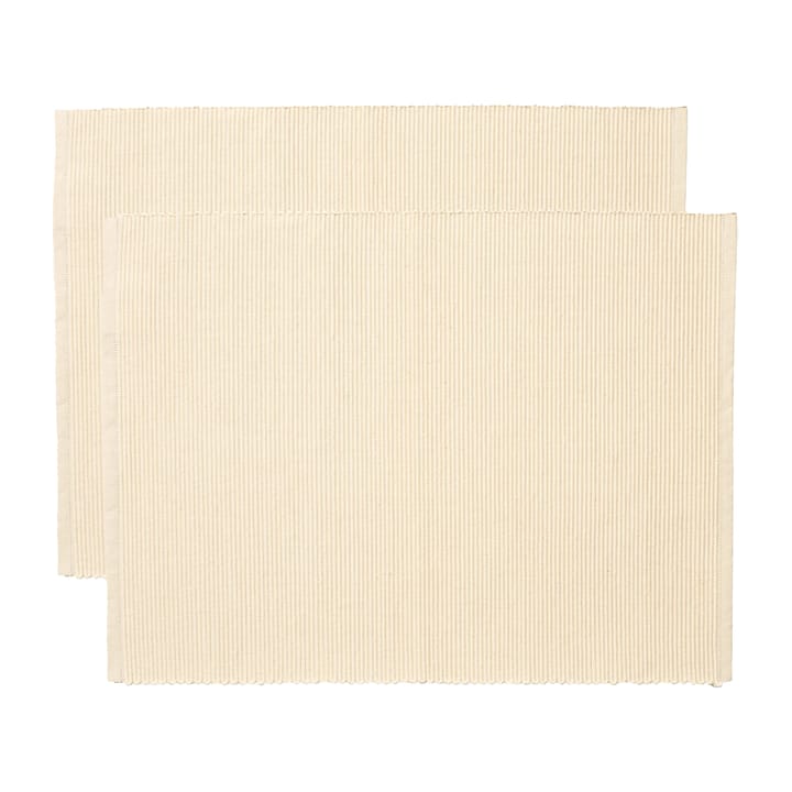 Uni placemat 35x46 cm 2-pack - Crèmebeige - Linum