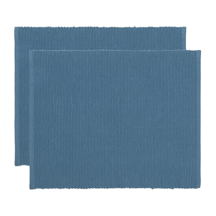Uni placemat 35x46 cm 2-pack - Deep sea blue - Linum