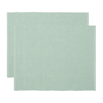 Uni placemat 35x46 cm 2-pack - IJsgroen - Linum