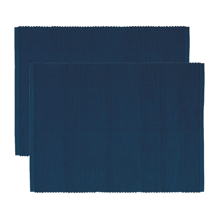 Uni placemat 35x46 cm 2-pack - Indigo blue - Linum