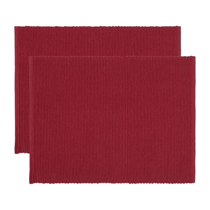 Uni placemat 35x46 cm 2-pack - Rood - Linum