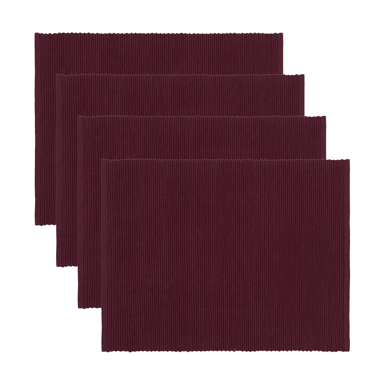 Uni placemat 35x46 cm 4-pack, Bourgondisch rood Linum