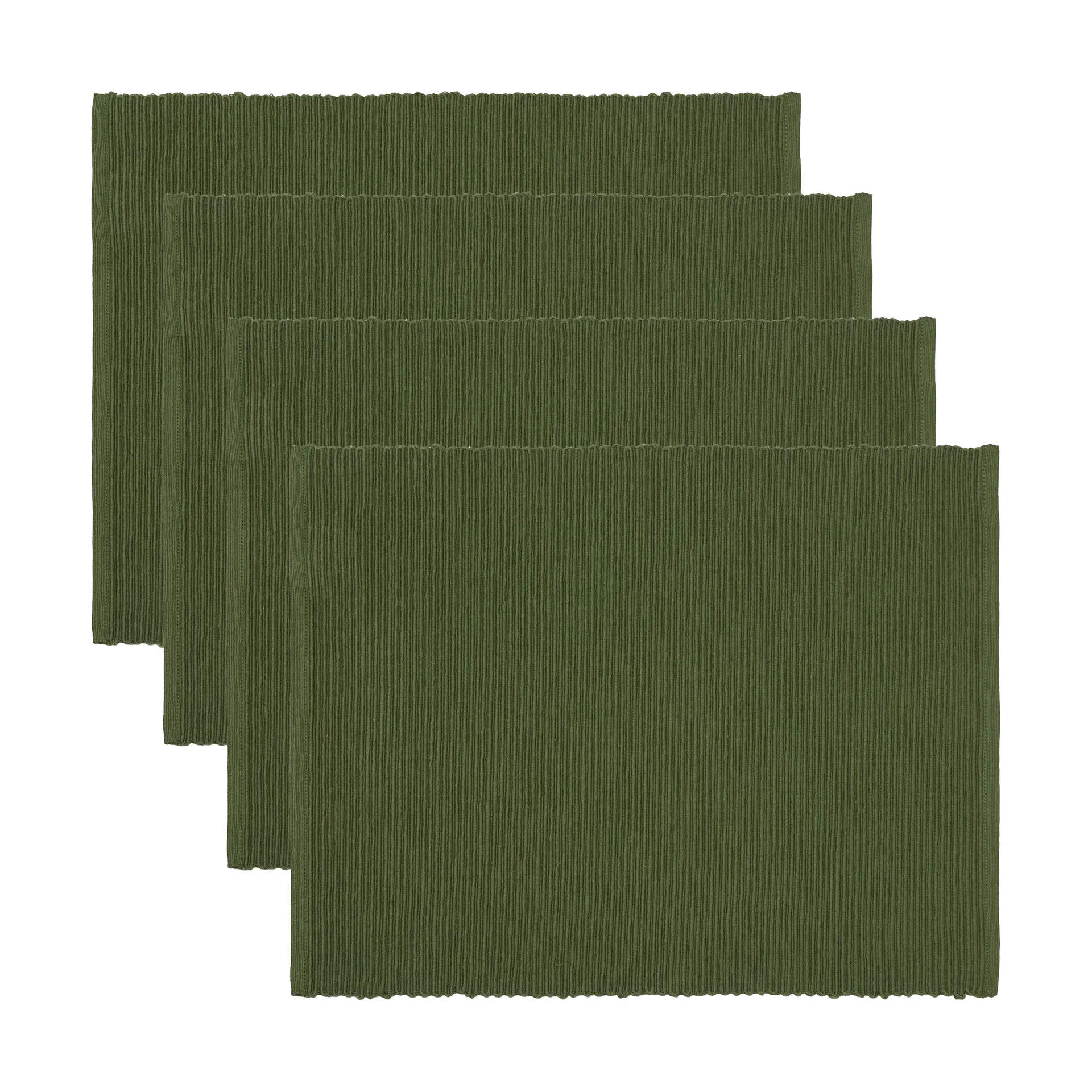Uni placemat 35x46 cm 4-pack, Donker olijf groen Linum
