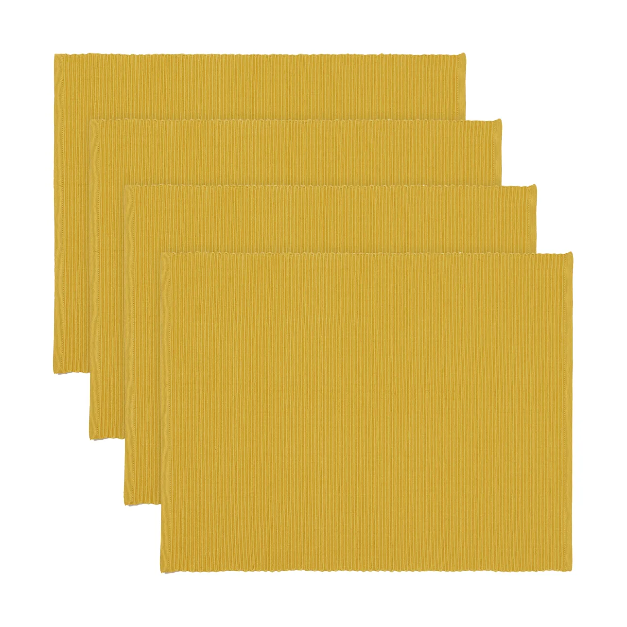 Uni placemat 35x46 cm 4-pack, Mosterdgeel Linum