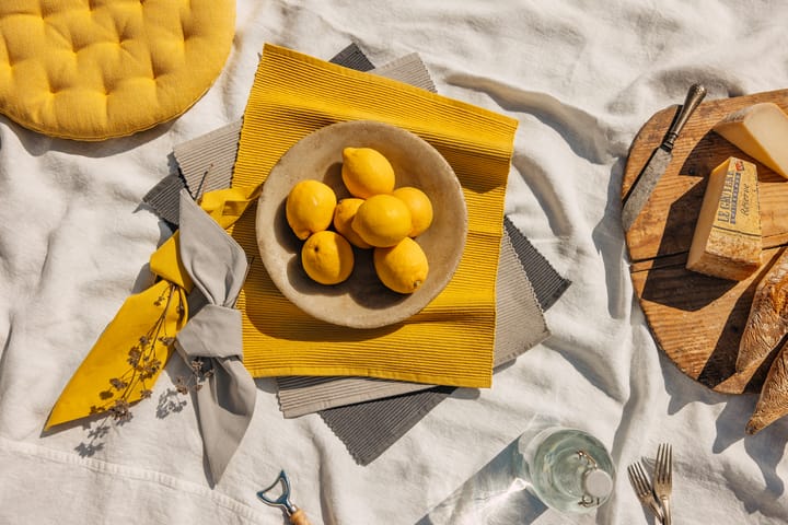 Uni placemat 35x46 cm 4-pack, Mosterdgeel Linum