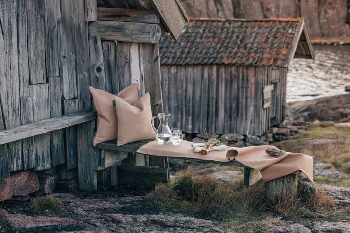 Uni tafelloper 45x150 cm, Kameelbruin Linum