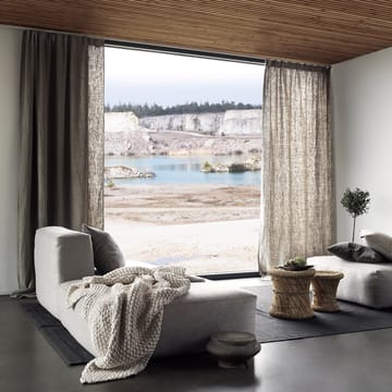 West curtain met strijkstrip - beige - Linum