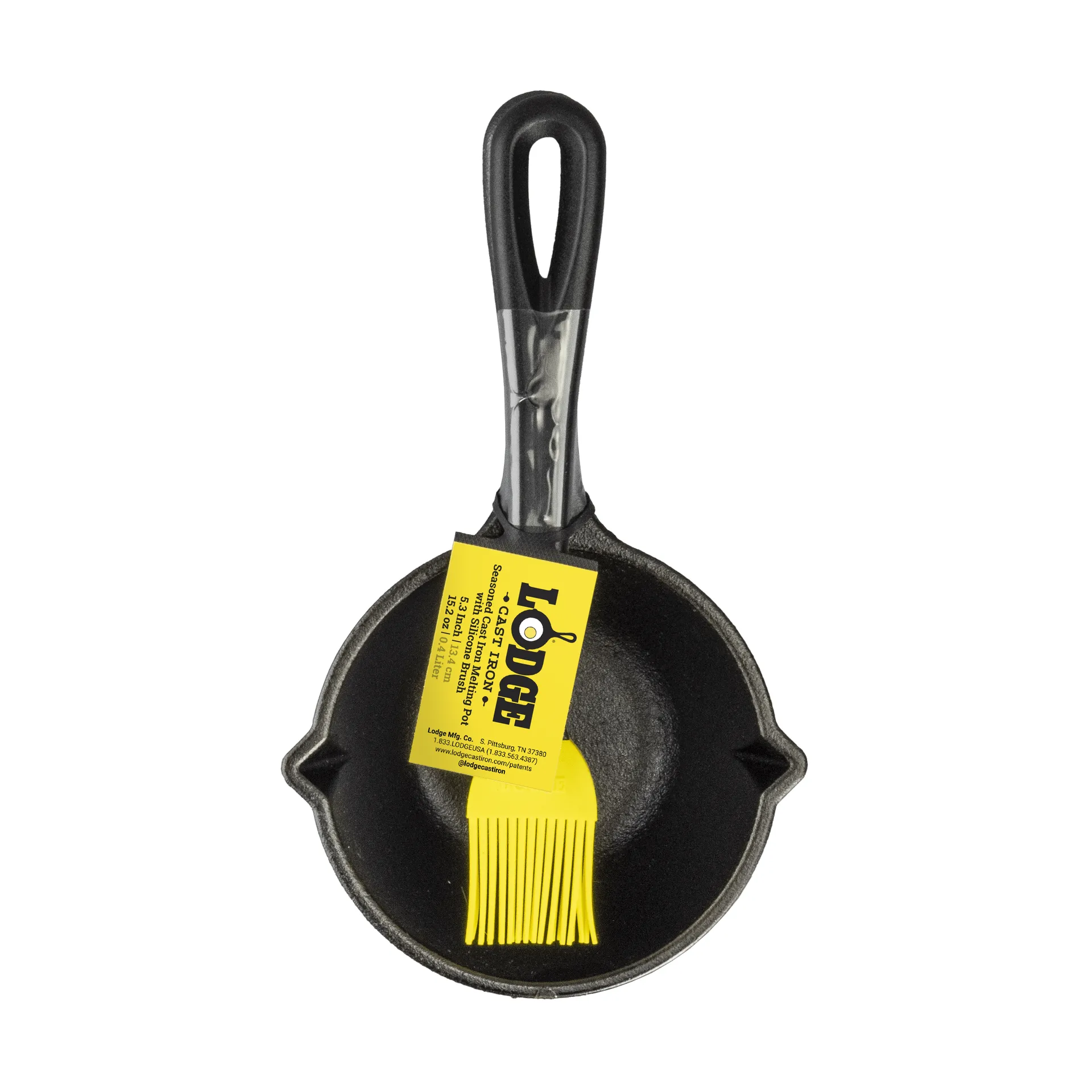Sauspan met siliconen kwast, Gietijzer, 23 cm Lodge