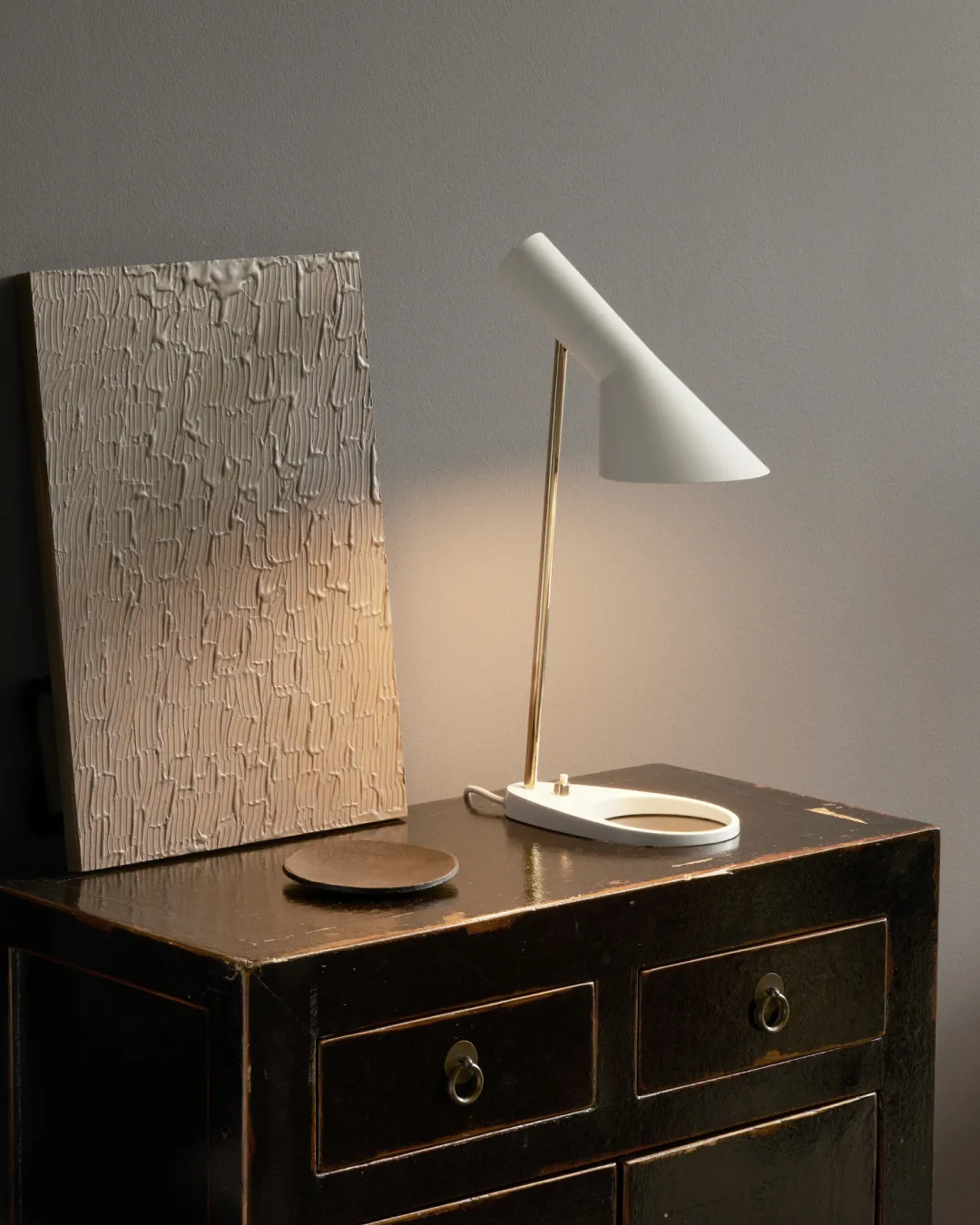 AJ Mini Anniversary edition tafellamp, Matte white-pale rose Louis Poulsen