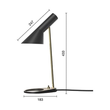 AJ MINI tafellamp - Brass-black - Louis Poulsen