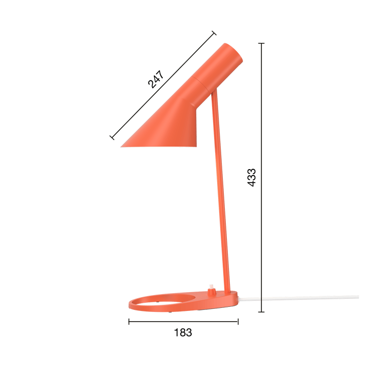 AJ MINI tafellamp, Electric orange Louis Poulsen