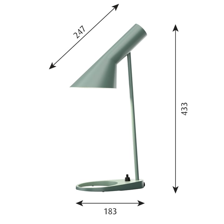AJ MINI tafellamp, Licht petroleum Louis Poulsen
