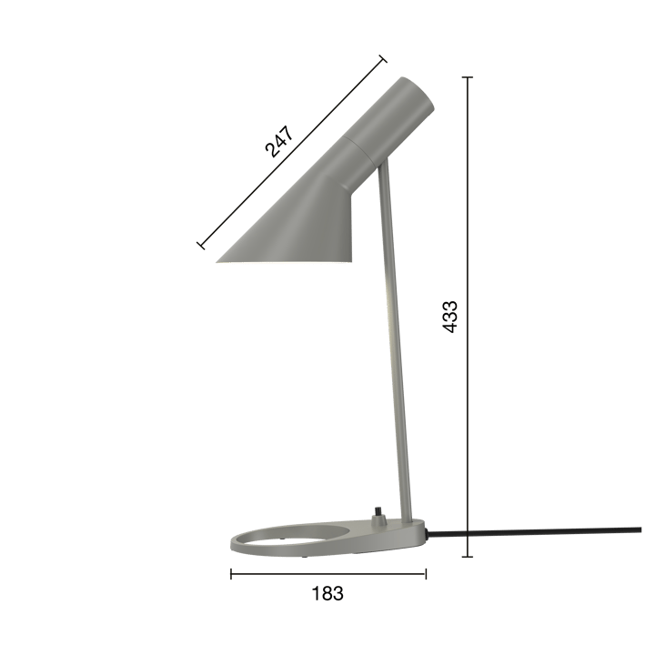 AJ MINI tafellamp, Warm grey Louis Poulsen