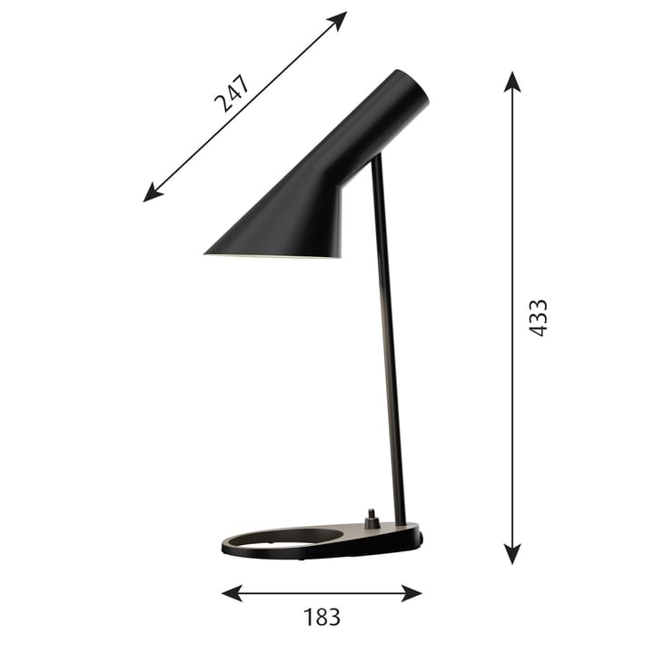 AJ MINI tafellamp, Zwart Louis Poulsen