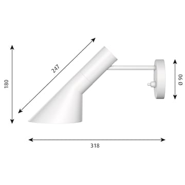 AJ muurlamp - Wit - Louis Poulsen