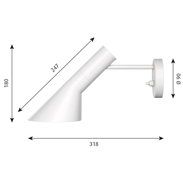 AJ muurlamp - Wit - Louis Poulsen