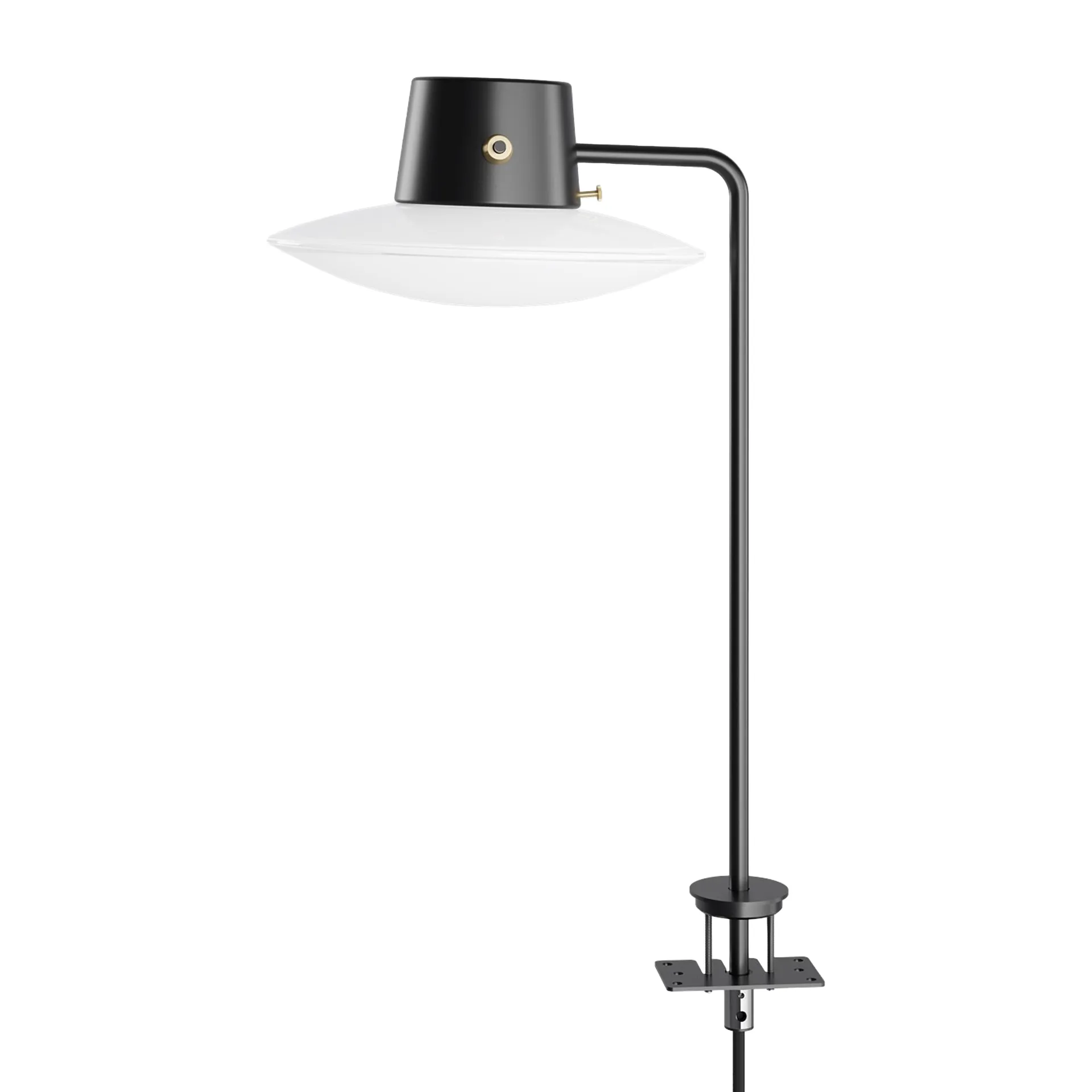 AJ Oxford bureaulamp 41 cm zwarte pin, Opaal glas Louis Poulsen