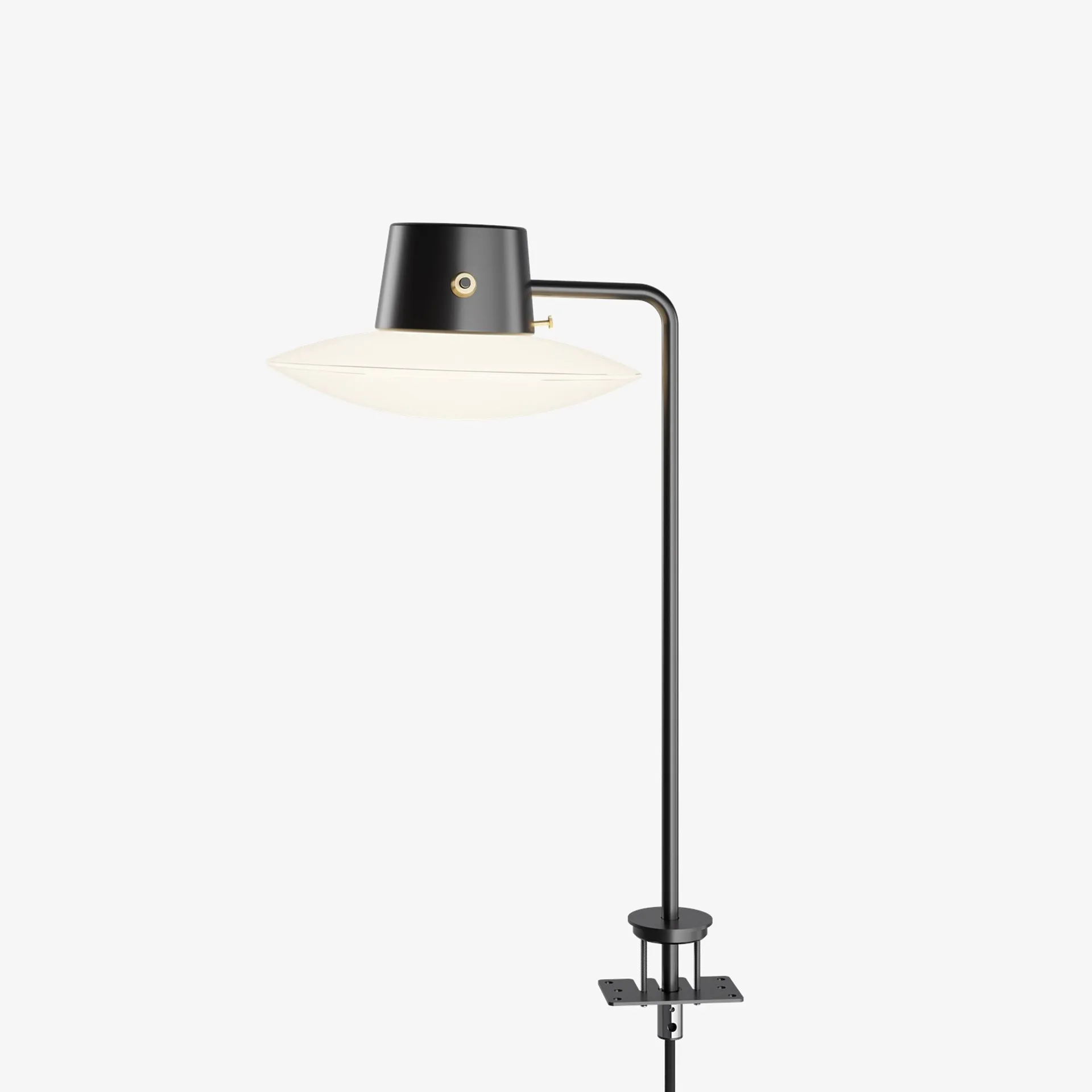 AJ Oxford bureaulamp 41 cm zwarte pin, Opaal glas Louis Poulsen
