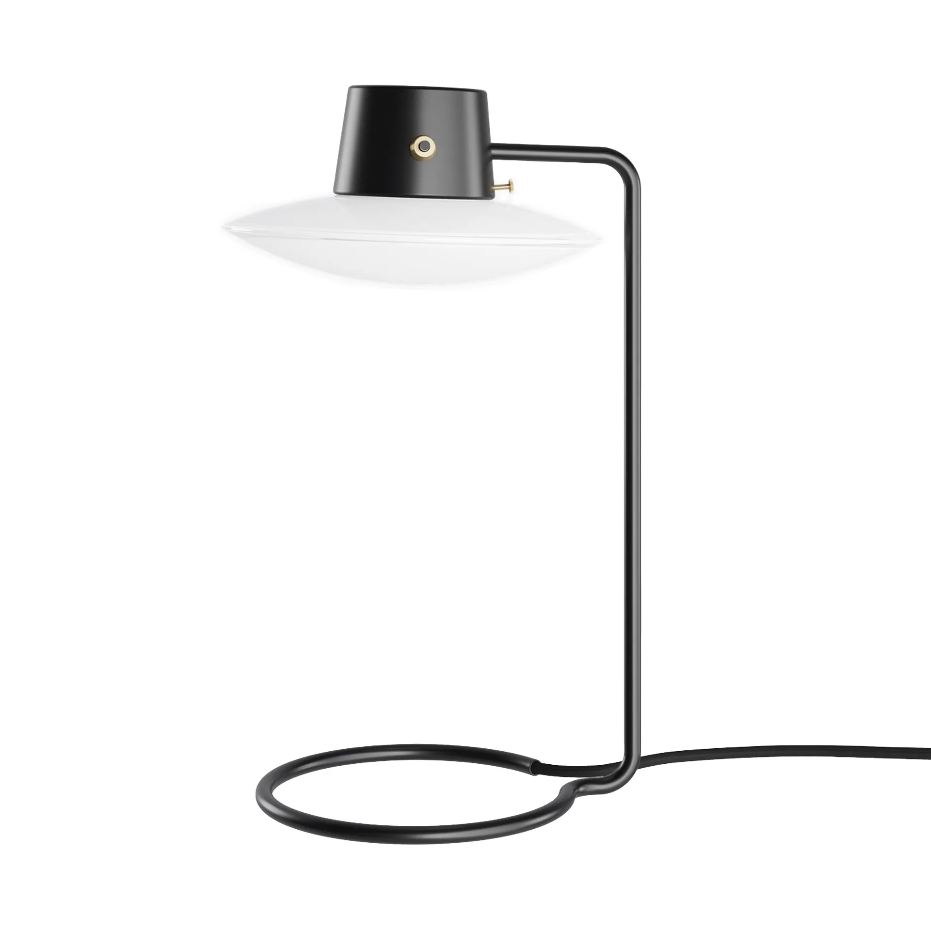 AJ Oxford tafellamp 41 cm zwart, Opaal glas Louis Poulsen