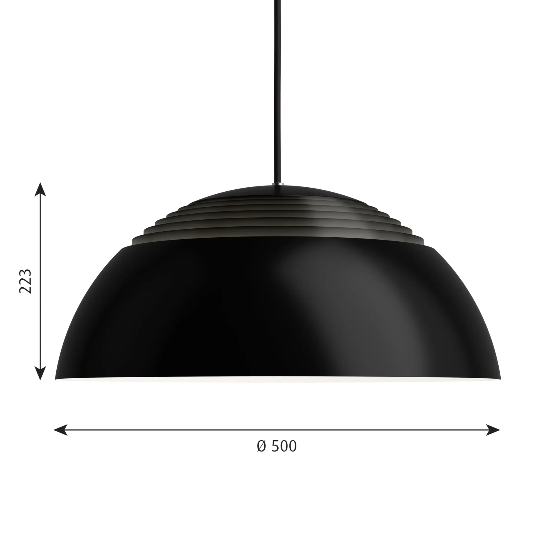 AJ Royal hanglamp Ø50 cm, Zwart Louis Poulsen