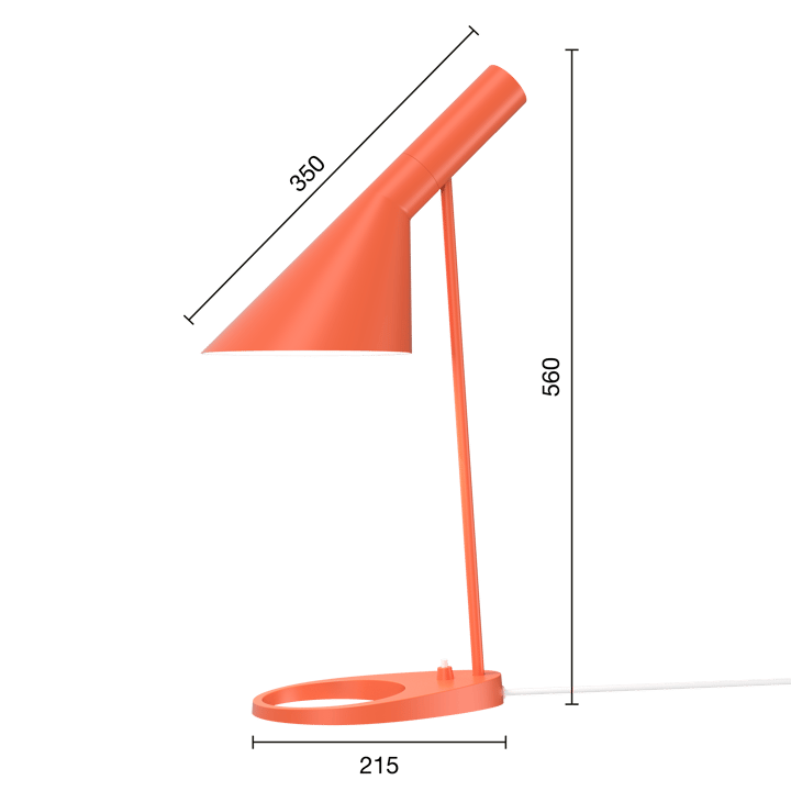 AJ tafellamp, Electric orange Louis Poulsen