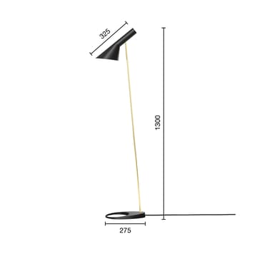 AJ vloerlamp - Brass-black - Louis Poulsen