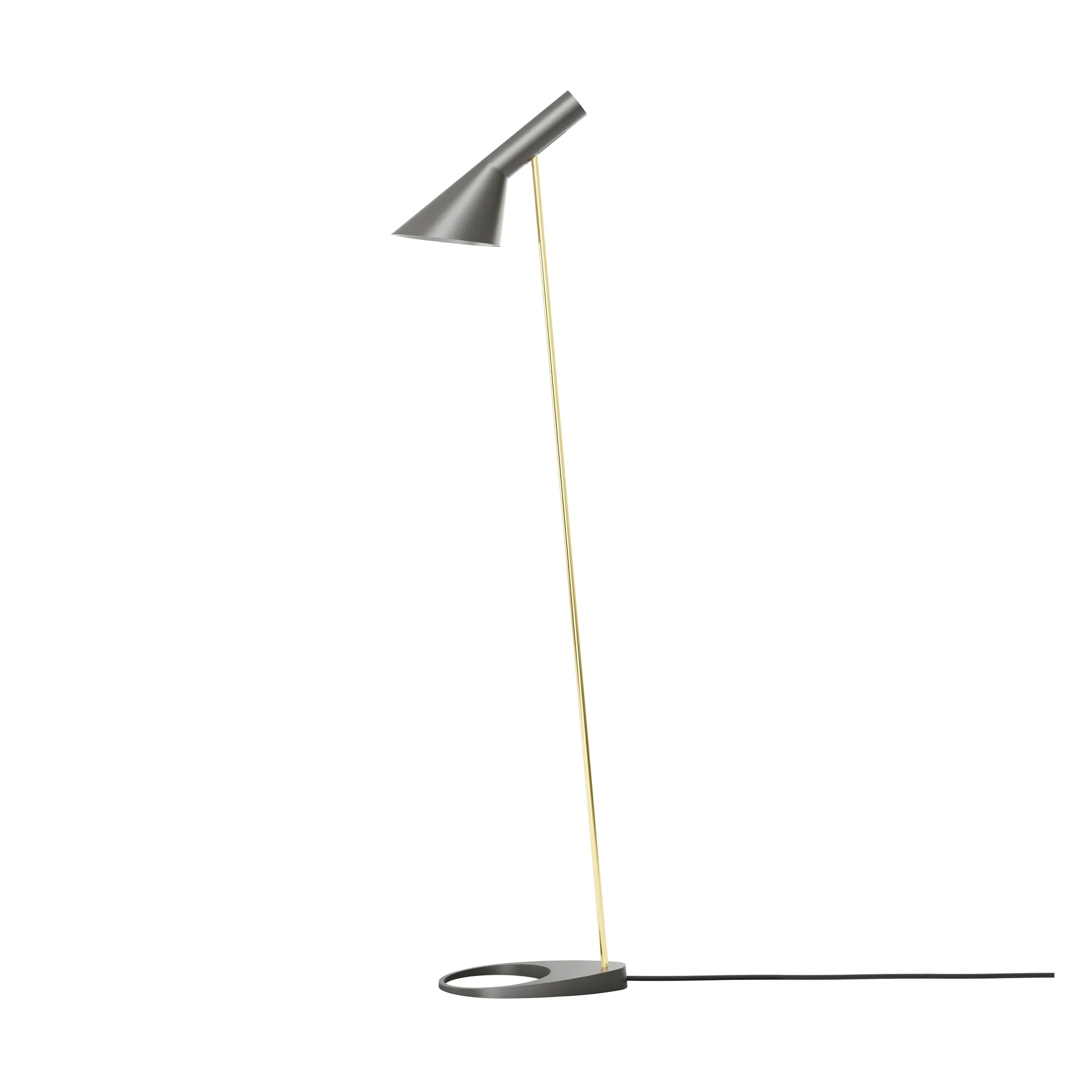 AJ vloerlamp, Brass-warm grey Louis Poulsen
