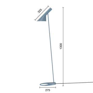 AJ vloerlamp - Dusty blue - Louis Poulsen