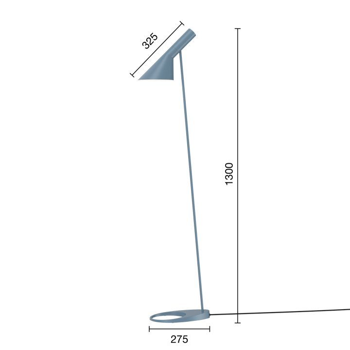 AJ vloerlamp, Dusty blue Louis Poulsen