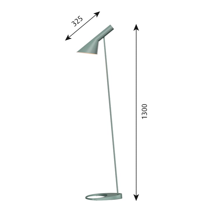 AJ vloerlamp, Licht petroleum Louis Poulsen