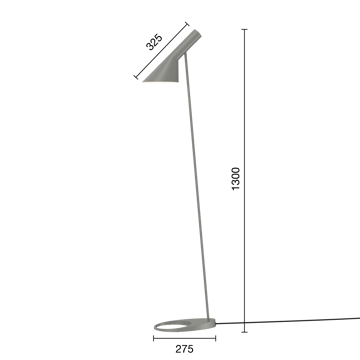 AJ vloerlamp - Warm grey - Louis Poulsen