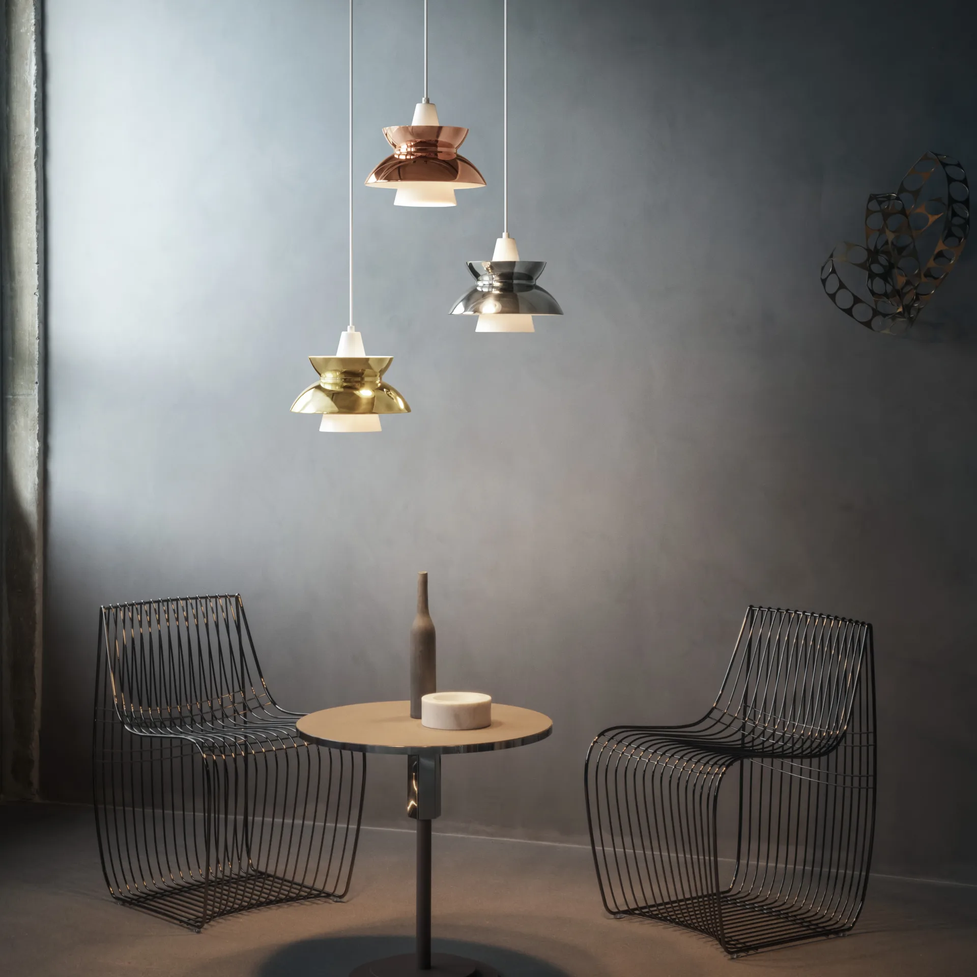 Doo-Wop hanglamp metal, Gepolijst messing Louis Poulsen