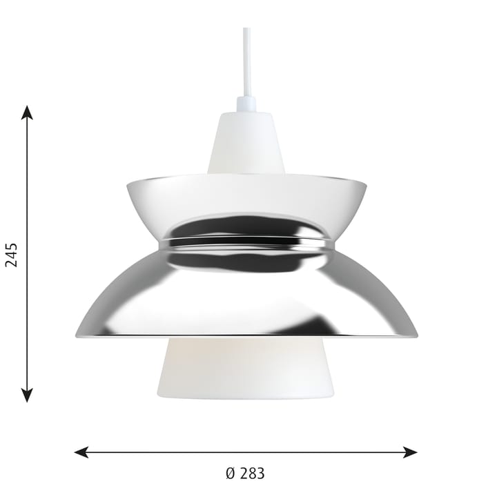 Doo-Wop hanglamp metal, Roestvrij staal Louis Poulsen