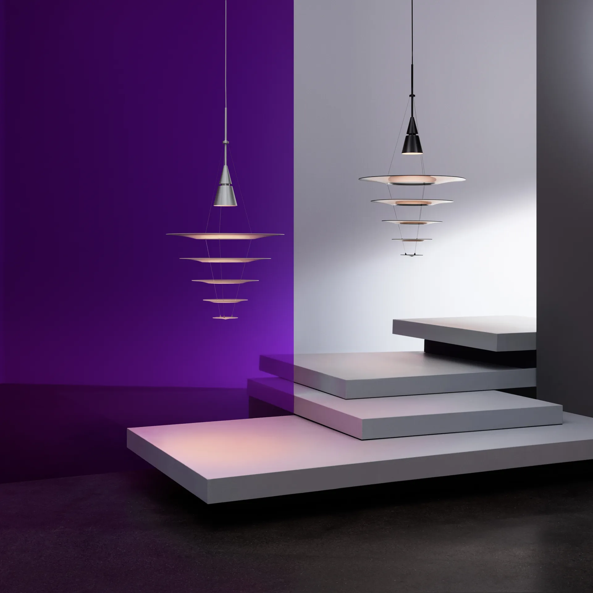 Enigma 545 hanglamp, Wit Louis Poulsen