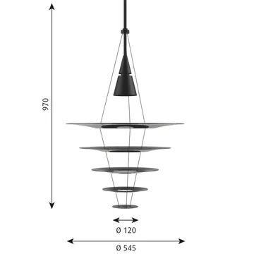 Enigma 545 hanglamp - Zwart - Louis Poulsen
